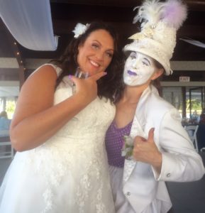 Penny England as Wedding Mime