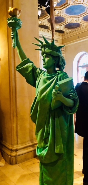 Penny England's Statue of Liberty at the Ace Foundation