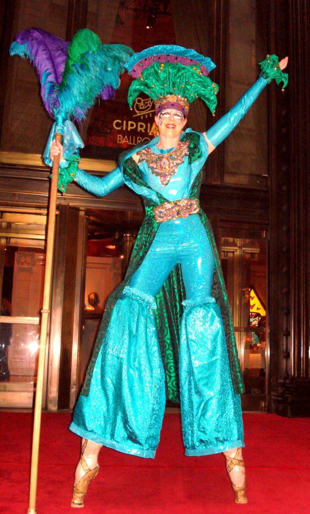 Penny England as Cirque Du Turque on Stilts