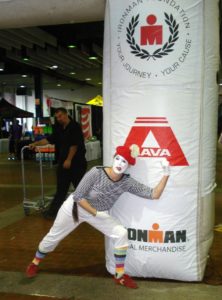 Penny England as Strong Man Mime