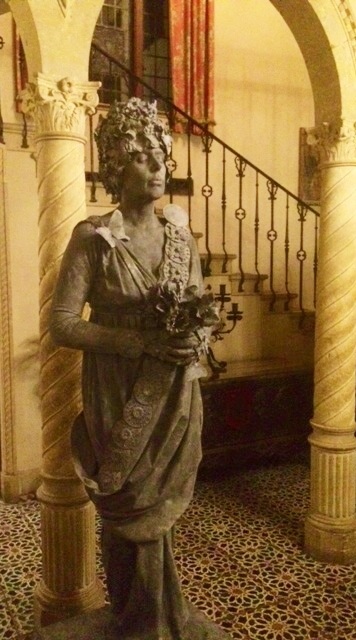 Penny England as The Grey Goddess Living Statue