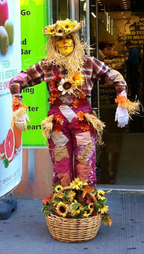 Penny England as Scarecrow in a Basket - Also available on Stilts